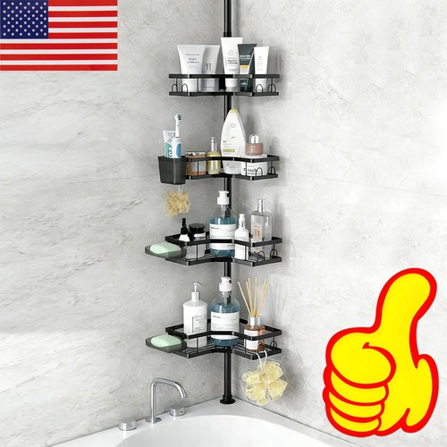 Shower caddy tension - shower, pole